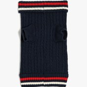 Resim Koton Biyeli Dik Yaka Örgü Dokulu Köpek Kazağı Lacivert 5wal90121ht Lacivert 