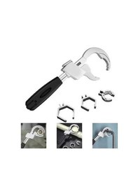 Resim Pazly Çok Fonksiyonlu Anahtar 80mm Lavabo Musluk Kanalizasyon Su El Aletleri Alüminyum + Abs Siyah Ayarlanabilir Kolay Kullanım 56434532 