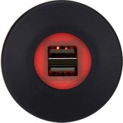 Resim Yeo Çift USB Işıklı Araç Şarj Soketi 12-24V 2A 