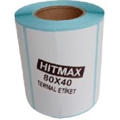 Resim HITMAX 80x40 Termal Etiket Genişlik 80mm Yükseklik 40m 1. Kalite (TAM METRAJ) 