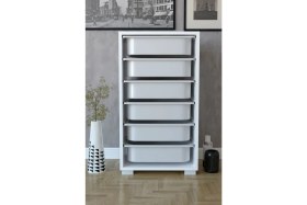 Resim Remaks 6 Sepetli Oyuncak Dolabı Çok Amaçlı Dolap - Beyaz 