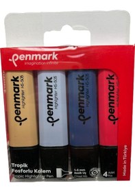 Resim Penmark Fosforlu Kalem 4'lü Asetat Karışık Renk Tropik 86831817113227 Hs-505-4t 709704 Çok Renkli 
