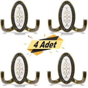 Resim Badem10 Seçil Vestiyer Duvar Askısı Dolap Elbise Askılığı Antik Askı 4 Ad (512853982) 