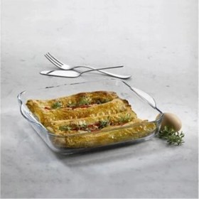 Resim Turuncu Silikon Kapaklı Kare Borcam Tepsi, Dayanıklı ve Şık Mutfak Gereci 