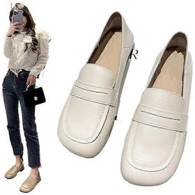 Resim Kadınlar İçin 2024 Düz Slip-on Loafer Ayakkabılar Rahat Yumuşak Taban Günlük Ratetime Açık Beyaz.d.3 