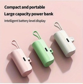 Resim Techbloom 4500mah Whıte Taşınabilir Power Bank Type-c Şarj Cihazı İphone Uyumlu 6 7 8 10 11 12 13 14 15 Pro Max X Xs Xr İçin 