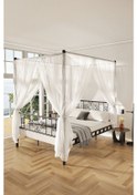 Resim Argimo Stella Sultan Ferforje Siyah Metal Karyola 150x200 (Cibinliksiz) 