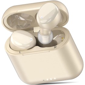 Resim Tozo T6S IPX8 Su Geçirmez ENC Gürültü Engelleme Bluetooth 5.3 TWS Kablosuz Kulaklık Şampanya 