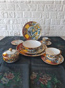 Resim Fermato 56 Parça 6 Kişilik Çeyiz Seti Canga Serisi Çok Renkli 