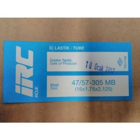 Resim IRC İç Lastik 16x1.75x2.125 (47/57-305 Mb) (8602) 