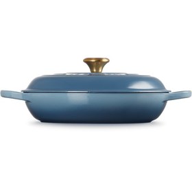 Resim 30cm Döküm Demir Sığ Güveç Kabı, Dayanıklı ve Şık Tasarım 