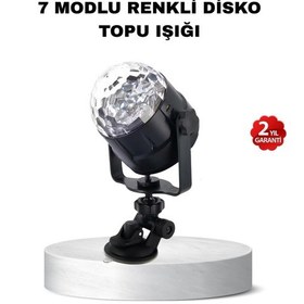 Resim Müzik Ritmine Duyarlı Renkli Disko Topu 7 Modlu Işıklı Parti Lambası Karışık/çok Renkli 