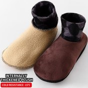 Resim 1/3 Çift Sonbahar/Kış Ev İçi Doğum Sonrası Kar Çorapları, Astarlı Taban Çorapları, Kalınlaştırılmış Kaymaz Sıcak Çorap Kılıfları, Erkek ve Kadınlar İçin Yoga Çorapları 