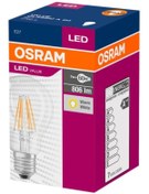 Resim Osram Ledvalue 7w (60w) Rustik Led Ampul Sarı 2700k - E27 Duy 