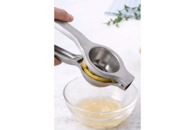Resim Feyza Design Paslanmaz Metal Narenciye Sıkacağı, Dayanıklı ve Kolay Kullanım 