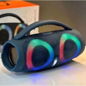 Resim MEGAMUS BOOMBOX3 RGB göz kamaştırıcı renkli IPX5 su geçirmez kablosuz Bluetooth bas hoparlör FM 