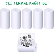 Resim Steep Solid Taşınabilir Fotoğraf Yazıcı Yedek 5li Set Termal Fotoğraf Kağıdı 