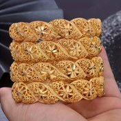 Resim Kadınlar için Lüks Etnik Açık Manşet Bilezik, Bakır Malzeme, Kutlamalar ve Günlük Kullanım için İdeal - JIAMILA, Orta Doğu Dubai, Avrupa & Afrika, Gelin 