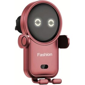 Resim Topshop1 Yeni 15w Araç Kablosuz Şarj Braketi Kırmızı Kızılötesi Sensörlü Anti Düşme İphone Android Uyumlu Yerçekimi 360 Derece Ayar Hızlı Şarj 
