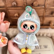 Resim Sevimli Şeffaf Yağmurluk ve Botlar Labubu Bebekler İçin (Bebek Dahil Değildir), 17cm Labubu Bebekleri için Premium Kıyafet Seti, Aksesuarlı 2 Parça Stil Giysi 