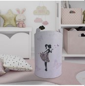 Resim Mekta Home Bebek Ve Çocuk Odası Kelebekli Prenses Desenli Oyuncak Sepeti Renkli Çok Renkli 