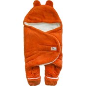 Resim Turuncu Unisex Bebek Dış Kundak 