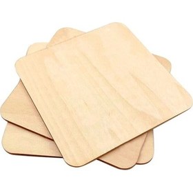 Resim Trendooze Tabaklar Parçası Köşeli Kare Dıy Dekorasyon Ahşap Adet 70mm 10 - Oa 