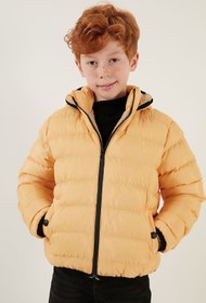 Resim Lela Peluş Astarlı Kapüşonlu Slim Fit Şişme Mont Unisex Çocuk Mont 5764516 