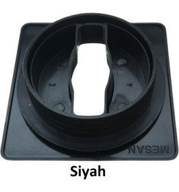 Resim Masaüstü Kablo Kanalı Deliği Kapağı, Kare, Siyah 6 cm 