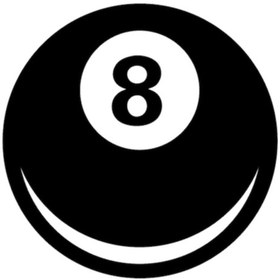 Resim habune Bilardo Topu Sticker 10 X 9 Cm 