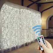 Resim 1 Paket 200LED Peri Perde Işıkları - 298.7cm X 198.12cm, USB Güçlü Uzaktan Kumanda ile, Sıcak / Çok Renkli / Beyaz, Cadılar Bayramı, Noel, Ramazan, Sevgililer Günü, Düğünler ve Mevsim Dekorasyonu için Mükemmel, Kızılötesi Sensör Fonksiyonu, Pil Gerektirmez, Düğün Dekorasyonu | Büyülü Aydınlatma | Dayanıklı Metal Çerçeve, Ev Cadılar Bayramı Dekorasyonları için Peri Işıkları, Noel Dekorasyonları 