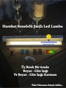 Resim Ithink Hareket Sensörlü Şarjlı Led Lamba 3 Renk 30 Cm 