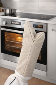 Resim KONTEF Silikon Yanmaz Fırın Pişirme Matı Ve Fırın Eldiveni 2LiSet 