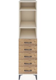 Resim Kronos Dolap 3 Raflı 5 Çekmeceli 44x59x182 Aytaşı-çam Aytaşı 