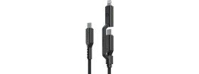 Resim Energea Flow Duo 2in1 1.5m 240W Type-C To Type-C ve Lightning Pd Hızlı Şarj Kablosu 