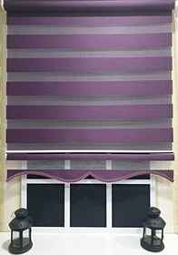 Resim StorBurada Zebra Stor Perde Mor Etek Dilimli STB 400 V18 Mor 110 x 200 