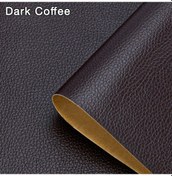 Resim Kendinden Deri İçin Onarım Yama Bant Ev Dıy Fix Kanepe Moto Araba Koltuğu Dark Coffee 100cm X 138cm 