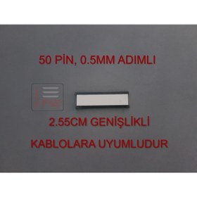 Resim FFC 50 Pin 0.5mm Adımlı Flex Kablo Uzatıcı Uzatma Soketi Fleks Ekleme Birleştirme Aparatı 