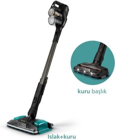 Resim Philips Evrekala Shop Kablosuz Dikey Süpürge Hem Silme Hem Süpürme 2'si 1 Arada Islak Ve Kuru Kullanım New 