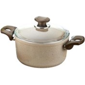 Resim Gülsan Safran 24 Cm Derin Granit Tencere Krem Rengi 
