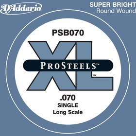 Resim D'Addario PSB070 ProSteels Bas Gitar Tek Teli - .070 (Profesyonel) | Paslanmaz Çelik Alaşım, Agresif Orta Frekanslar, Berrak Bas Tonları ve Maksimum Dayanıklılık 