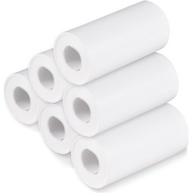Resim Yifomall 57mm Genişlikte 3/6/10 Rulo Termal Kağıt - Beyaz Renk 