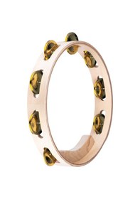 Resim Meinl Ae-mta1b Artisan Maple Wood Solid Brass Jingle 1 Row 10" Tour Tamburin Natural 