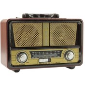 Resim Meir M-112bt Şarjlı Nostaljik Bluetooth Fm Radyo Usb/sd/mp3 