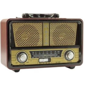 Resim Meir M-112bt Şarjlı Nostaljik Bluetooth Fm Radyo Usb/sd/mp3 