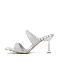 Resim Ayakkabı Fuarı Elit Pm161 K7000t Kadın Klasik Topuklu Ayakkabı Gümüş Gumus 