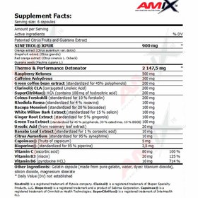 Resim Amix Detonatrol Thermo Fat burner L-Carnitine 90 Caps 
