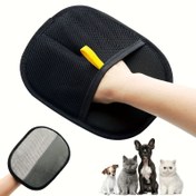 Resim Kediler ve Köpekler için Tekrar Kullanılabilir Pet Saç Çıkarıcı Eldiven - Çift Taraflı Statik Elektrik Grooming ve Saç Çıkarıcı Aracı, Verimli Saç Toplama, Elde Yıkanabilir, Kaymaz Dokulu Tasarım, Kedi Saç Çıkarıcı Eldivenler ve Rulolar 