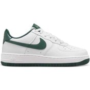 Resim Nike Air Force 1 Af1 Gs Leather Unisex Sneaker Yeşil Swoosh Hakiki Deri Günlük Spor Ayakkabı Beyaz Yeşil Beyaz - Yeşil 