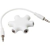Resim 5 Port Kulaklık AUX Çoklayıcı 3.5 mm. Stereo Çoğaltıcı Kalın Uç 